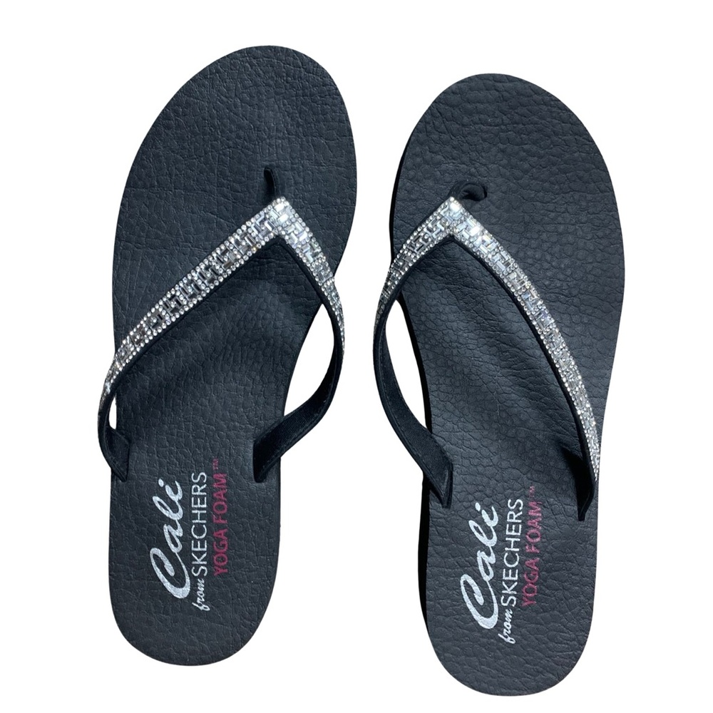 Skechers Cali Meditation Geo Princess Rhinestone Flip Flop Thong Sandal 11